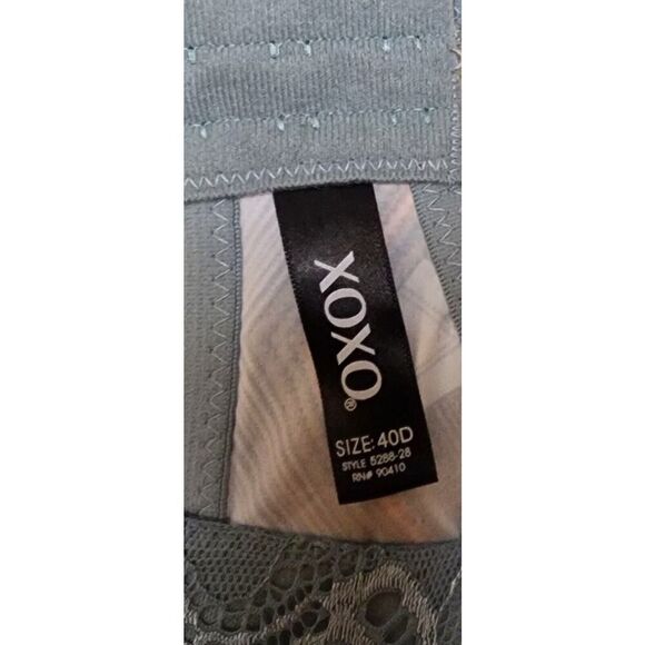 XOXO Womens Chevron Blue Lace Molded Cup Size 40D Push up Underwire Bra - Picture 2 of 6